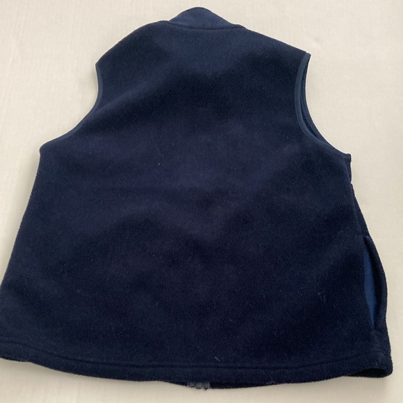 L.L. Bean Fleece Full Zip Vest Navy Blue Size Small - Picture 5 of 8